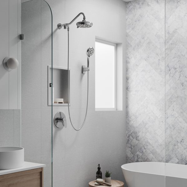 PULSE ShowerSpas Oasis Shower System - 7" Showerhead & Hand Shower, Polished Chrome, 30+ Spray Combos - View #5